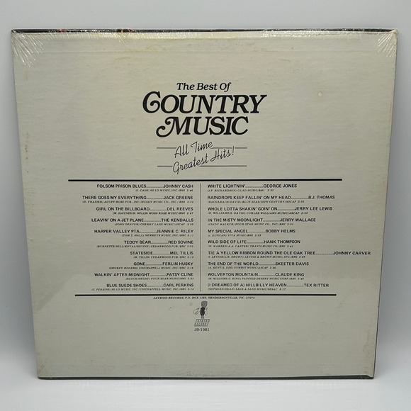 The Best of Country Music All Time Greatest Hits Vinyl Record LP JB 1981 SEALED - Picture 4 of 7